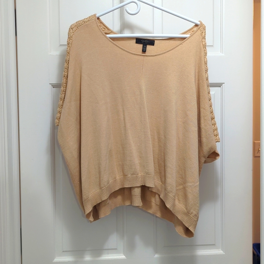 Jessica Simpson tan sweater